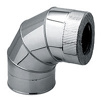 Сэндвич колено 90* (430/0,5мм+оцинковка) Ф150х210 53479