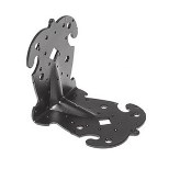 Уголок крепежный фигурный 70-70-60 черный матовый 63196