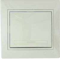 Выключатель 1-кл. СП Мира крем/крем. Lezard 30783