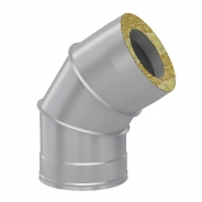 Сэндвич колено 135* (439/0,8мм+нержавейка) Ф115х200 53477