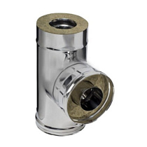 Сэндвич-тройник 90* (430/0,5мм+оцинковка) Ф120х200 64519