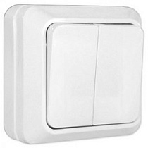 Выключатель 2-кл. ОП Олимп 10А IP20 белый  О0023 56835