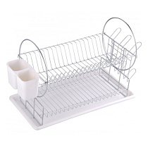 Сушилка для посуды и столовых приборов 2 яруса хром.(1/12) "Рыжий Кот" 66447