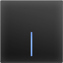 Выключатель одноклавишный с подсветкой (черный матовый) W1110108 WERKEL 42380