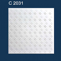 Плита потолочная экструдированная Декор Белая С2031 (уп 2кв.м./8шт) 72833
