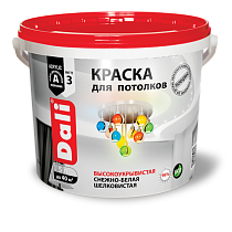 Краска акриловая "DALI" снежно-белая потолков 5,0л 75072