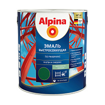 Грунт-эмаль по ржавчине быстросохнущая зеленая (RAL 6005) 2,5л "LINNIMAX" 73273