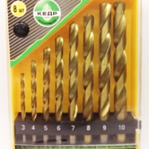 Сверло по металлу (набор 8 шт.) 3-10 мм КЕДР 063-8023 53607