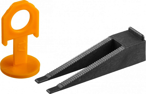 Система выравнивания плитки (СВП ) комплект 50+50шт (клин+зажим) 72764