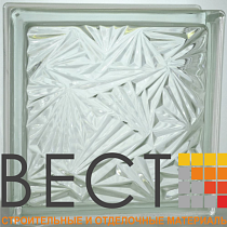 Стеклоблок "Мороз" бесцветный 19*19*8 см. Glass Block Clear 1919/8 Cuneis 67546