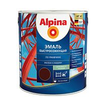 Грунт-эмаль по ржавчине быстросохнущая шоколадная (RAL 8017) 2,5л "ALPINA" 73280