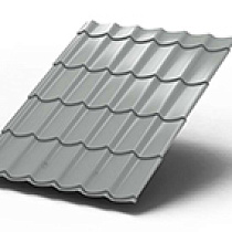 Металлочерепица МП Ламонтерра NormanMP (ПЭ-01-9006 Белый алюминий-0,5) 52241