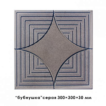 Плитка Ромб 300*300*30 Звезда серая (1под/240шт; 6 кг/шт.) 37960