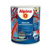 Грунт-эмаль по ржавчине быстросохнущая графитовая серая (RAL 7024) 0,75л "LINNIMAX" 73271