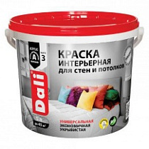 Краска акриловая "DALI" интерьерная белоснежная 0,9л 64971