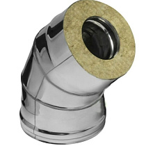 Сэндвич колено 135* (439/0,8мм+оцинковка) Ф100х200 55958