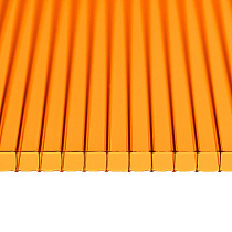 Сотовый поликарбонат 06мм оранжевый 2,1*12 OKTEKO Line 29964