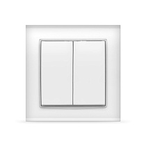 Выключатель Бриллиант 2-кл. СП белый 57896