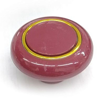 Ручка-кнопка мебельная пластик №103-18. (каштан) 69272