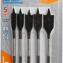 Набор ЗУБР сверла по дереву перьевые, 5 шт 26424