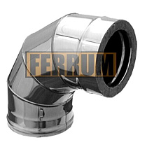 Сэндвич колено 90* (430/0,5мм+нержавейка) Ф115х200 52960