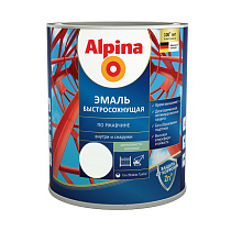 Грунт-эмаль по ржавчине быстросохнущая белая (RAL 9003) 0,75л "ALPINA" 73269