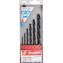Набор ЗУБР свёрла по металлу, быстрорежущая сталь, 1-10мм, 19шт 32743