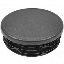 Заглушка круглая ф76 плоская черная 48620