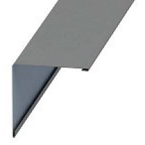 Планка примык. верх.250х147х2000 NormanMP (ПЭ-01-9006 Белый алюминий-0,5) 52245