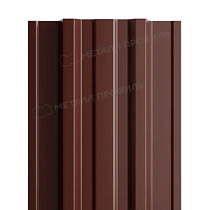Штакетник металллический МП Lane-T 16.5х99  (ПЭ-01-8017/8017 Коричневый шоколад двусторонний -0.45) 69005