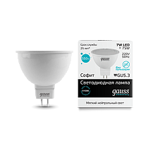 Лампа Gauss LED 7W 4100K, цоколь GU5.3 Gauss-Elementary 53753
