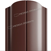 Штакетник металллический МП ELLIPSE-О 19x126 (ПЭД-01-8017/8017 Коричневый шоколад двухсторонний 0,45) 70731