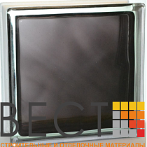 Стеклоблок окрашенный внутри "Волна" черный 30% 19*19*8 см. Glass Block Black 30% 1919/8 Wave 67577