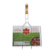 Решетка-гриль "Feona" 35*25*1,5cм хром. пов., дерев. ручка 140-0001 58622