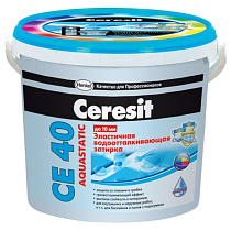Затирка №01 AQUASTATIC СЕ40 Белая ведро 2кг "CERESIT" 49989