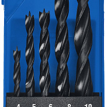 Набор ЗУБР свёрла спиральные по дереву 5 шт (4-5-6-8-10 мм) М-образная заточка 23275