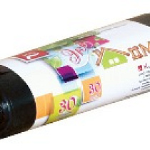 Мешки для мусора "ЭКОДОМ" 220 л с завязками рулон 10шт. (5/20) Концепция быта 50336