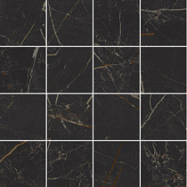 Роял Декор мозаичный чёрный ММ60074 20х60 глянцевый