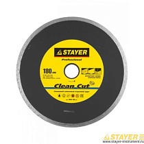 Круг отрезной алмазный STAYER "PROFI" сплошной, влажная резка 22,2х180мм 09959