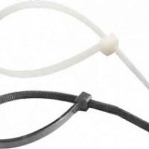 Хoмyты cтяжныe плacтикoвыe 8,0x350 (100шт) (черные) 44516