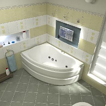 Ванна акриловая Алегра 1500*900 (L) + лицевой экран Алегра + слив-перелив (заказ) 54189