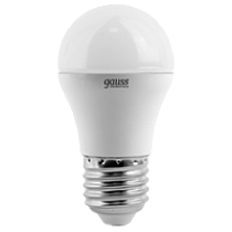 Лампа Gauss LED 6W Е27  2700K шар керам Gauss-Elementary 36740