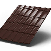 Металлочерепица МП Ламонтерра NormanMP (ПЭ-01-RR32 Темно-коричневый-0,5) 57157