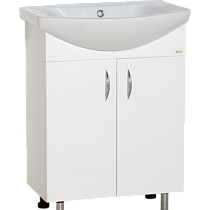 Тумба Балтика 65 прямая, эмаль + умывальник мебельный Балтика 65, Misty 67719