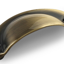 Ручка-дуга мебельная скоба BOYARD ракушка RS092 AB15/64 (старинная латунь) 59779