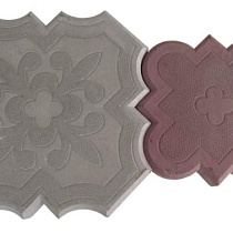 Плитка "Краковский клевер" (600х600х45мм-5плит) красная+серая (31,3кг/шт) 16547