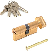 Цилиндровый механизм (личинка) SM 70-C-G (Апекс) (перфорированный ключ/вертушка) латунь 59797