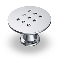 Ручка мебельная кнопка перфорированная (хром) 69266
