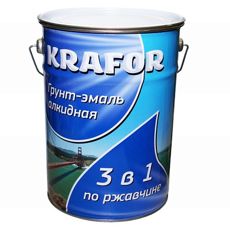 Грунт-эмаль по ржавчине черная 1.9 кг (6) KRAFOR